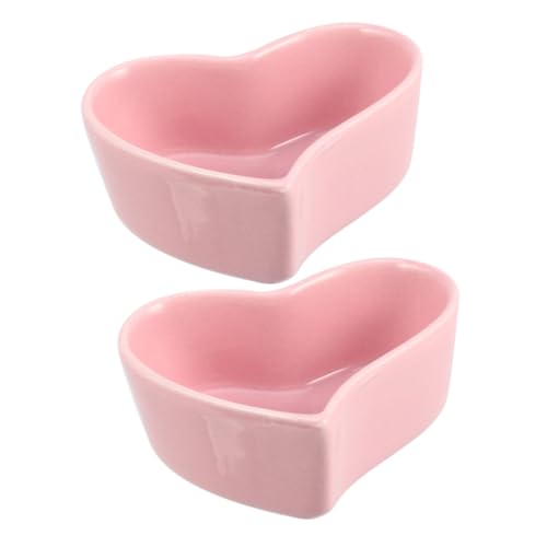 YARNOW 2 Stück Hamsterschale für Haustiere Haustiernapf Schüssel Schalenhamster Futternapf Fütterung Keramik Futtertrog Hamster Futtertrog Keramik Futterschale Haustierkeramikschale Rosa von YARNOW