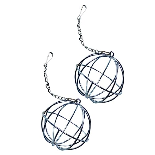 YARNOW 2 Stück Hasengras Ball Haustier klein Häschen-Heu-Futterspender Zubehör Hasen heuraufe Kaninchenheuraufe hängender Futterautomat Halterkugeln Rostfreier Stahl Silver YARNOW 2 Stück Hasengras Ball Haustier klein Häschen-Heu-Futterspender Zubehör Hasen heuraufe Kaninchenheuraufe hängender Futterautomat Halterkugeln Rostfreier Stahl Silver von YARNOW
