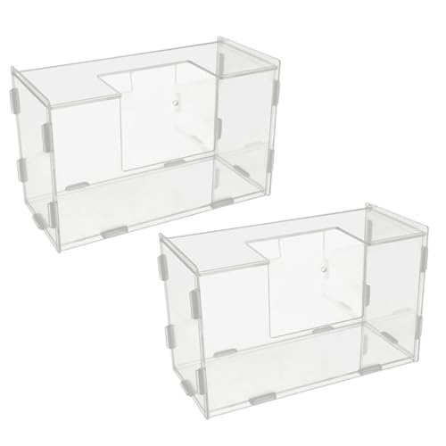 YARNOW 2 Stück Hasengrasständer Hasen Futterständer Hasen Futterspender Träger Fütterung Vlies Essen Schweine Heu Hamsterfutter Hasenbehälter Futterrinne für Kaninchen Acryl Transparent von YARNOW