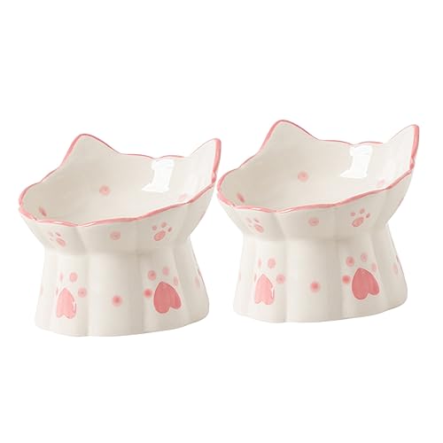 YARNOW 2-in-1-katzennapf Erhöhter Futternapf für Haustiere Aus Keramik Geneigte Katzennäpfe Futter- und Wassernapf mit Großer Kapazität für Katzen YARNOW 2-in-1-katzennapf Erhöhter Futternapf für Haustiere Aus Keramik Geneigte Katzennäpfe Futter- und Wassernapf mit Großer Kapazität für Katzen von YARNOW