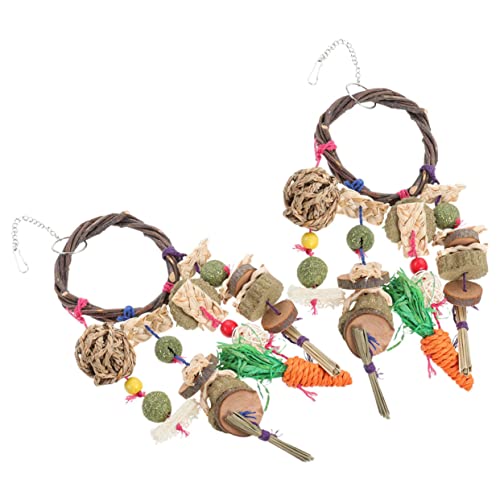 YARNOW 2 Stück Hängendes Kauspielzeug für Kaninchen Natürliches Holzspielzeug für Chinchillas Zahnpflege und Stressabbau Hamster Zubehör Lustiges Spielzeug für Kleintiere YARNOW 2 Stück Hängendes Kauspielzeug für Kaninchen Natürliches Holzspielzeug für Chinchillas Zahnpflege und Stressabbau Hamster Zubehör Lustiges Spielzeug für Kleintiere von YARNOW