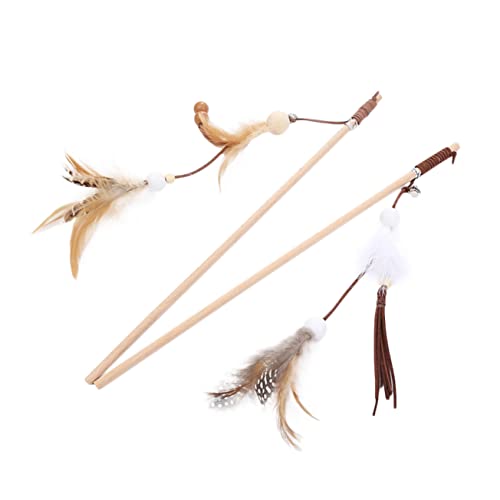 YARNOW Interaktives Teasing Sticks Set 2 Stück Katzenspielzeug Kunststoffstäbe für Haustier Katzenspielzeug YARNOW Interaktives Teasing Sticks Set 2 Stück Katzenspielzeug Kunststoffstäbe für Haustier Katzenspielzeug von YARNOW
