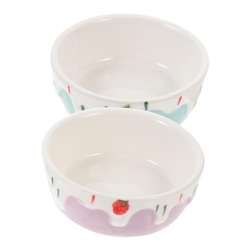 YARNOW 2 Stück Keramikschale Schüssel Fütterung Essen Klein Drinnen Haustier Hamster Meerschweinchen Gerichte Wasserschale Futternapf Rattenfutter Eichhörnchen-picknicktisch YARNOW 2 Stück Keramikschale Schüssel Fütterung Essen Klein Drinnen Haustier Hamster Meerschweinchen Gerichte Wasserschale Futternapf Rattenfutter Eichhörnchen-picknicktisch von YARNOW