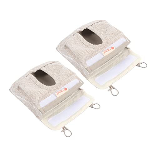 YARNOW 2 Stück Kleidersack Futterspender klein meerschweinchen heu lagern pet Feeder pet Food Container Heu-Halter Heubeutel Feeder für Kaninchen meerschweinchen Tasche Stoff Coffee von YARNOW