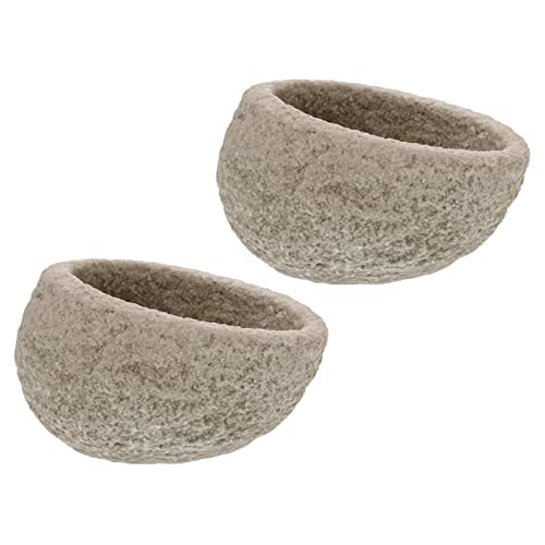 YARNOW 2 Stück Reptilienschale Nass Fütterung Haustier Klein Futternäpfe Für Reptilien Gecko Schüssel Futterbecken Für Schildkröten Schleichtiere Pet Feeder Bowl Grey Harz von YARNOW