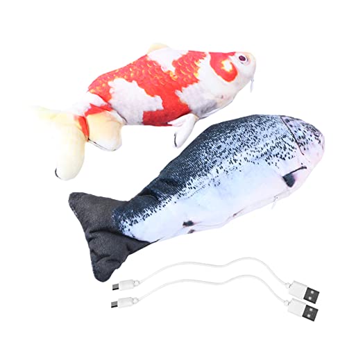 YARNOW 2er-Pack Simulierte Katzenfischspielzeuge Elektrisch Mit Interaktivem Plüschfisch Für Katzen Realistische Fischform Farben YARNOW 2er-Pack Simulierte Katzenfischspielzeuge Elektrisch Mit Interaktivem Plüschfisch Für Katzen Realistische Fischform Farben von YARNOW
