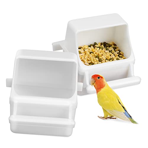 YARNOW 2 Stück Spritzwassergeschützte Futterbox Für Den Innenbereich Vogelfutterspender Vogelfutterschale Futterbehälter Saatgut Große Hirse Kleine Wellensittich Futterspender Für von YARNOW