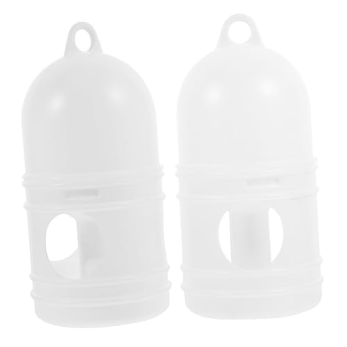 YARNOW 2 Stück Trinkbrunnen Wachtel Fütterung Vogel Wassertrinker Vogelzubehör Wasserspender Für Tauben Futterspender Einwegrasierer Wasserspender Für Vögel Tränke Weiß Plastik von YARNOW