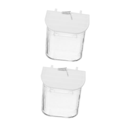 YARNOW 2stücke Praktischer Vogelkäfig-futterspender Mit Federclip Für Einfache Anbringung Futter Wasserschale Für Vögel Leicht Zu Reinigen Für Papageien Und Tauben von YARNOW