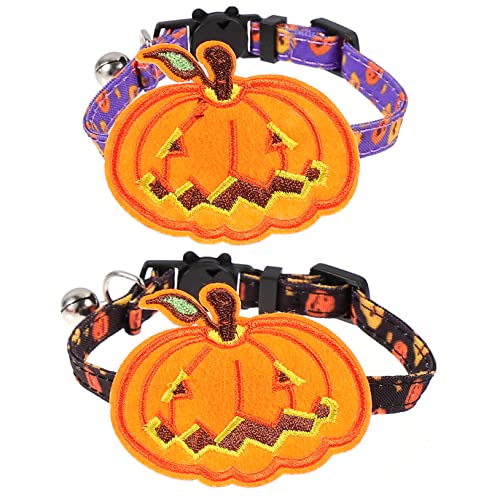 YARNOW 2stücke Kürbis Design Katzenhalsband Mit Glocke Haustierhalsbänder Halloween- Für Katzen Pet Zubehör YARNOW 2stücke Kürbis Design Katzenhalsband Mit Glocke Haustierhalsbänder Halloween- Für Katzen Pet Zubehör von YARNOW