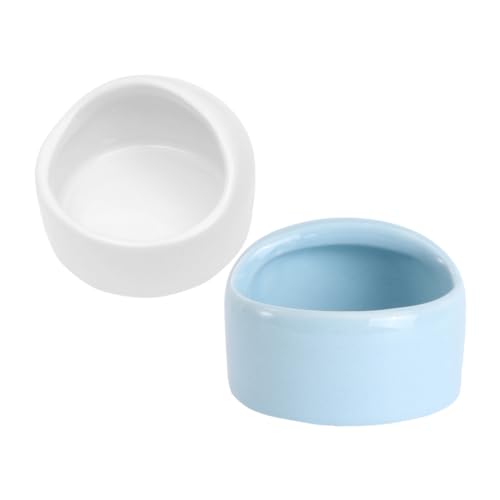 YARNOW 2stücke Keramische Futter-Schalen Für Hamster Anti- Design Für Kleine Haustiere Praktische Futterbehälter Und Kompakt Und Platzsparend von YARNOW