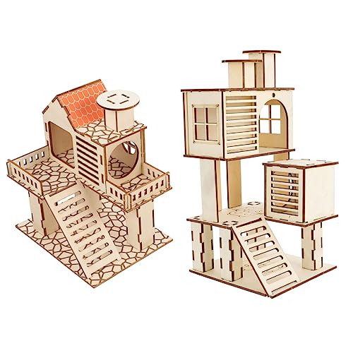YARNOW 2stücke Hamster Villa Spielzeug Holzversteck Für Kleintiere Für Hamster Zwerghamster Und Andere Kleine Haustiere Fördert Bewegung Und Entspannung Langlebig Und Stabil YARNOW 2stücke Hamster Villa Spielzeug Holzversteck Für Kleintiere Für Hamster Zwerghamster Und Andere Kleine Haustiere Fördert Bewegung Und Entspannung Langlebig Und Stabil von YARNOW