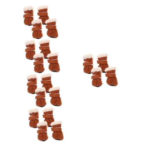 YARNOW 20 STK Schneestiefel für Haustiere Hundestiefel für den Winter Pfoten Stiefel Winterschuhe für Hunde pet paw hundeschuh Schneeschuhe für kleine Hunde süße Schneeschuhe Gummi Brown YARNOW 20 STK Schneestiefel für Haustiere Hundestiefel für den Winter Pfoten Stiefel Winterschuhe für Hunde pet paw hundeschuh Schneeschuhe für kleine Hunde süße Schneeschuhe Gummi Brown von YARNOW