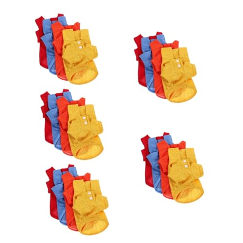 YARNOW 20stücke Teiliges Hund T-Shirt Für Kleine Hunde Atmungsaktive Und Bequeme Hundekleidung Blau Gelb Orange Und Rot Für Sommer Und Alltag von YARNOW