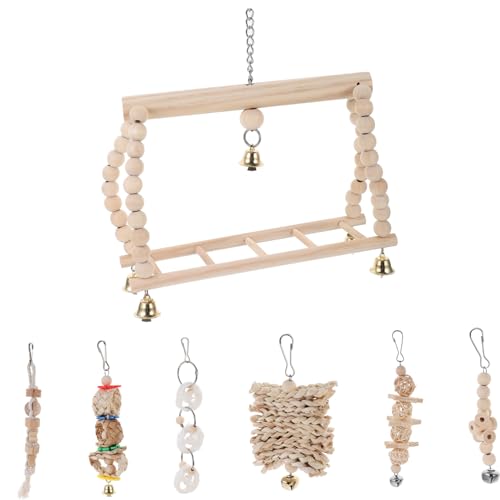 YARNOW 28 STK Papagei Kauspielzeug Schaukel aus Holz Papagei hängende Spielzeuge wellensittiche spielsachen wellensittich-Spielzeug Vogelspielzeug Vogelkäfig Kauspielzeug für Vögel kauen YARNOW 28 STK Papagei Kauspielzeug Schaukel aus Holz Papagei hängende Spielzeuge wellensittiche spielsachen wellensittich-Spielzeug Vogelspielzeug Vogelkäfig Kauspielzeug für Vögel kauen von YARNOW
