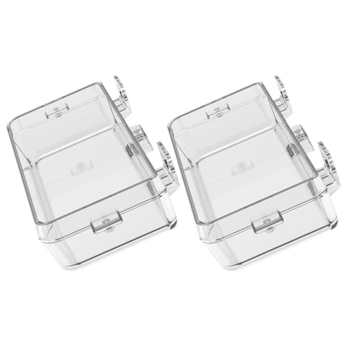 YARNOW 2stücke Reptilien Futterschalen Mit Saugnapf Transparente Futter Und Wasserschalen Für Eidechsen Geckos Und Andere Haustiere Leicht Zu Reinigen Und Für Terrarien von YARNOW