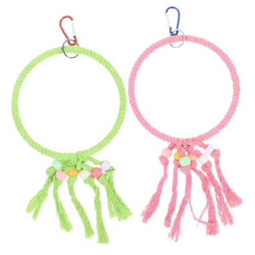 YARNOW 2stücke Baumwollseil Schaukel Für Vögel Kletterspielzeug Für Große Papageien Und Sittiche Für Käfige Farben YARNOW 2stücke Baumwollseil Schaukel Für Vögel Kletterspielzeug Für Große Papageien Und Sittiche Für Käfige Farben von YARNOW