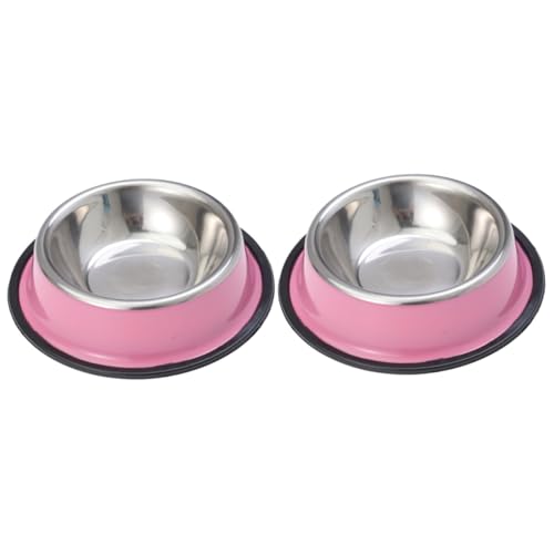 YARNOW 2st Hundenapf Haustierzubehör Haustiernapf Futternapf Für Hunde Katzennapf Katzennäpfe Aus Edelstahl Rostfreier Stahl Rosa YARNOW 2st Hundenapf Haustierzubehör Haustiernapf Futternapf Für Hunde Katzennapf Katzennäpfe Aus Edelstahl Rostfreier Stahl Rosa von YARNOW