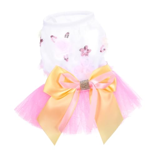 YARNOW 2St Hund Prinzessin Kleid Welpenkleidung für Mädchen Hundekleider für kleine Hunde Tutu-Rock für Hunde Mesh-Hundekleid kleines hundekleid Hundebekleidung Haustierkleidung Polyester von YARNOW