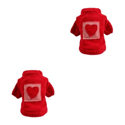 YARNOW 2St Hund warme Kleidung hundemantel Dog Raincoat Welpen-Outfits Hund weihnachtsmann kostü Kleider Pullover Haustiermantel Winterkleidung für Haustiere Wintermantel rot YARNOW 2St Hund warme Kleidung hundemantel Dog Raincoat Welpen-Outfits Hund weihnachtsmann kostü Kleider Pullover Haustiermantel Winterkleidung für Haustiere Wintermantel rot von YARNOW
