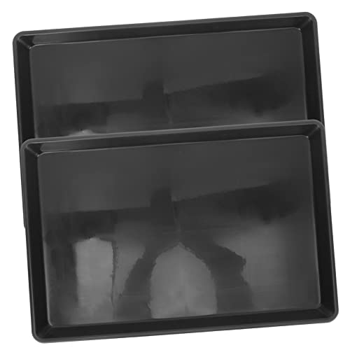 YARNOW 2St Hundeboxhalter Hunde-PIPI-Pad Zubehör für Meerschweinchen coop Hasen zubehör für den käfig kaninchenstall zubehör Hundetablett für Kiste Papagei Toilettenschüssel Plastik Black YARNOW 2St Hundeboxhalter Hunde-PIPI-Pad Zubehör für Meerschweinchen coop Hasen zubehör für den käfig kaninchenstall zubehör Hundetablett für Kiste Papagei Toilettenschüssel Plastik Black von YARNOW