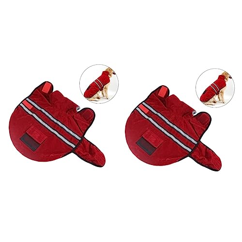 YARNOW 2St Hundejacke Labrador Winterkleidung entzückende hundekleidung süße hundekleidung Kleidung für mittlere und große Hunde hundemantel Dog Raincoat Dog Coat welpen Warmer Mantel rot YARNOW 2St Hundejacke Labrador Winterkleidung entzückende hundekleidung süße hundekleidung Kleidung für mittlere und große Hunde hundemantel Dog Raincoat Dog Coat welpen Warmer Mantel rot von YARNOW