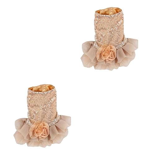YARNOW 2St Hundekleid hundebekleidung Dog Clothes Hunde anziehsachen Hunde Kleidung Hund Tuch Haustierkleidung hochzeitskleid Haustier-Shirts Sommerkleidung für Haustiere Golden von YARNOW