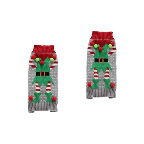 YARNOW 2St Hundekleidung Hund Weihnachtspyjama Hundepullover für große Hunde Weihnachtskostü für Hunde Grauer Hundepullover Kleider Weihnachtspullover Welpenkleidung Herbst Plüschkugel YARNOW 2St Hundekleidung Hund Weihnachtspyjama Hundepullover für große Hunde Weihnachtskostü für Hunde Grauer Hundepullover Kleider Weihnachtspullover Welpenkleidung Herbst Plüschkugel von YARNOW