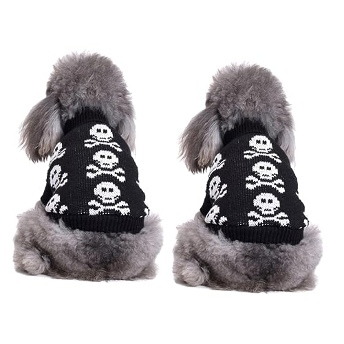 YARNOW 2St Hundepullover Hunde schal hundemantel dogbed quietschspielzeug für Hunde Käfige für Meerschweinchen Partykleidung für Haustiere Haustierkleidung Haustier-Partykostü Black von YARNOW