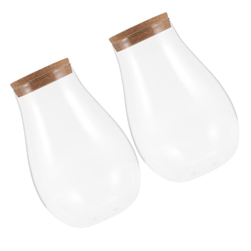 YARNOW 2 Stücke Glas Terrarium Deckel Landschaft Flasche Pflanzen Container Moos Flasche von YARNOW