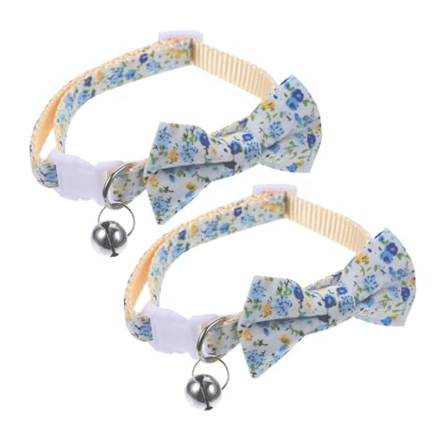 YARNOW 2St Katzenhalsband abbrechen Cartoon-Hundehalsband süße Glocke Kitten Halsband katzengeschenke dekoratives Katzenhalsband schmücken Kätzchen-Kragen Polyester-Nylon von YARNOW
