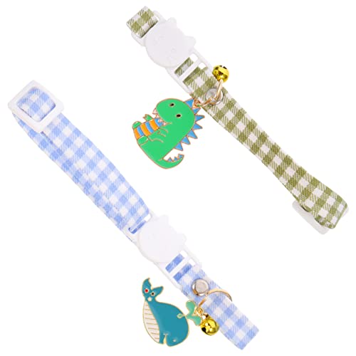 YARNOW 2st Katzenhalsband Accessoires Für Mädchen Welpenhalsband Für Jungen Katzenhalsbänder Für Mädchen Schönes Welpenhalsband Baumwolle Polyester Einstellbar Anhänger von YARNOW