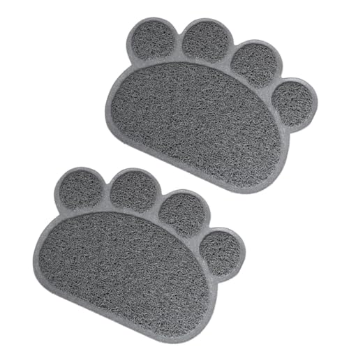 YARNOW 2St Katzenmatte Futternapf wasserdichte Katzentoilette Katzennapf Welpengericht pet Supplies hundenapf unterlage cat mat wasserdichte Futtermatte Haustierzubehör PVC Grey YARNOW 2St Katzenmatte Futternapf wasserdichte Katzentoilette Katzennapf Welpengericht pet Supplies hundenapf unterlage cat mat wasserdichte Futtermatte Haustierzubehör PVC Grey von YARNOW