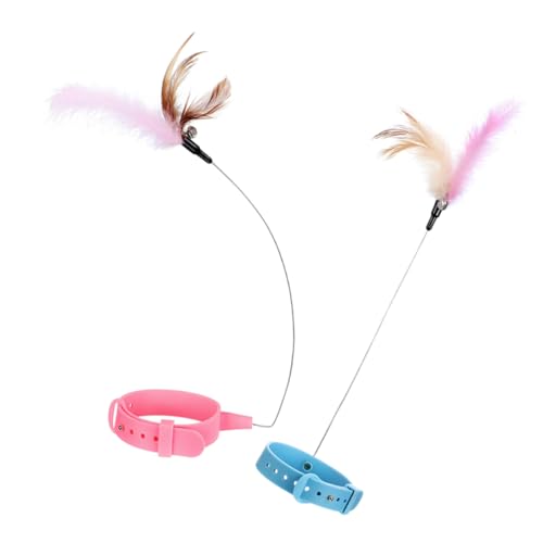 YARNOW 2 Stück Katzenangel Mit Halsband Interaktives Katzenspielzeug Für Den Innenbereich Lustige Neckstäbe Für Kätzchen Mehrzweck-haustierspielzeug YARNOW 2 Stück Katzenangel Mit Halsband Interaktives Katzenspielzeug Für Den Innenbereich Lustige Neckstäbe Für Kätzchen Mehrzweck-haustierspielzeug von YARNOW