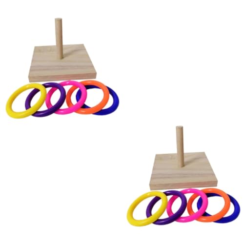 YARNOW 2St Papageienring-Wurfspielzeug Vögel Spielzeug Rätsel für Papageien interaktives Spielzeug intelligenzspielzeug Bird Toys Vogelring-Wurfspielzeug Vögel Spielen Spielzeug Protokoll von YARNOW