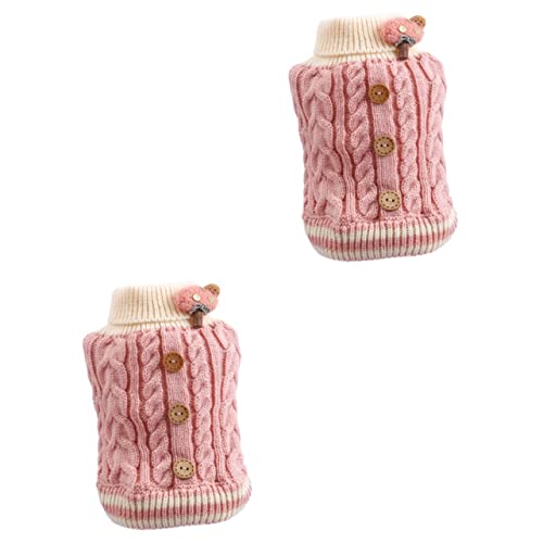 YARNOW 2St Welpenweste aus Baumwolle hundemantel Dog Raincoat Katzenpullover Hundepullover für mittelgroße Hunde Kätzchen Bequeme Hundekleidung Hundepullover für große Hunde Stoff Rosa YARNOW 2St Welpenweste aus Baumwolle hundemantel Dog Raincoat Katzenpullover Hundepullover für mittelgroße Hunde Kätzchen Bequeme Hundekleidung Hundepullover für große Hunde Stoff Rosa von YARNOW