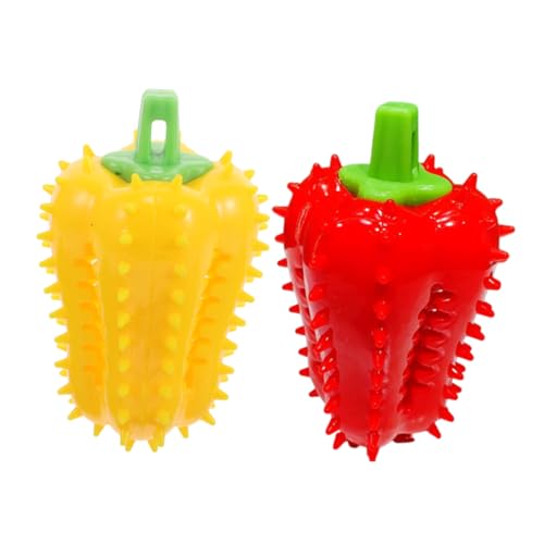 YARNOW 2Stücke Interaktive Hundefutter Bälle Chili Förmige Kauspielzeuge für Zahnreinigung und Zahnpflege Langlebig für Selbstständiges und Futterverteilung für Kleine YARNOW 2Stücke Interaktive Hundefutter Bälle Chili Förmige Kauspielzeuge für Zahnreinigung und Zahnpflege Langlebig für Selbstständiges und Futterverteilung für Kleine von YARNOW