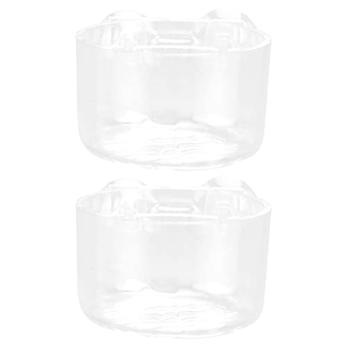 YARNOW 2st Futterautomat Für Fische Und Garnelen Fütterungsringe Fischnetz Container Luftpumpe Für Aquarien Haustier Kleines Aquarium Teich Futternapf Für Fischfutter Transparent Acryl von YARNOW