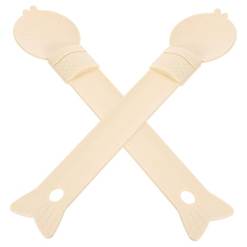 YARNOW 2st Futterlöffel Für Katzen Katzenfutter Süße Küchenaccessoires Leckerli Für Katzen Hundeschaufelfutter Katze Kaffeelöffel Hundefutter Kann Deckel Abdecken Nudellöffel Beige Abs von YARNOW