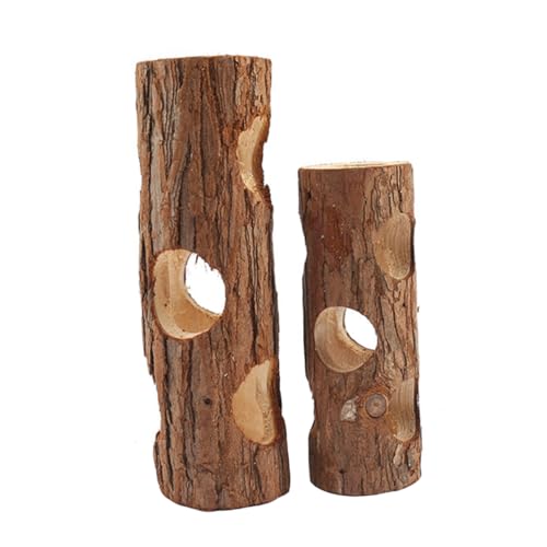 YARNOW 2stücke Hamster Tunnel Spielzeug Aus Holz Natürliche Spielzeuge Für Kleintiere Für Hamster Meerschweinchen Und Vögel Langlebig Und Sicher von YARNOW