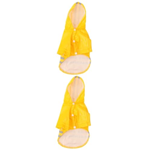 YARNOW 2 Stücke Medium Größe Hund Regen Jacke Haustier Regenmantel Licht-reflektierende Regen Stilvolle Kapuze Hund Mantel Rot YARNOW 2 Stücke Medium Größe Hund Regen Jacke Haustier Regenmantel Licht-reflektierende Regen Stilvolle Kapuze Hund Mantel Rot von YARNOW