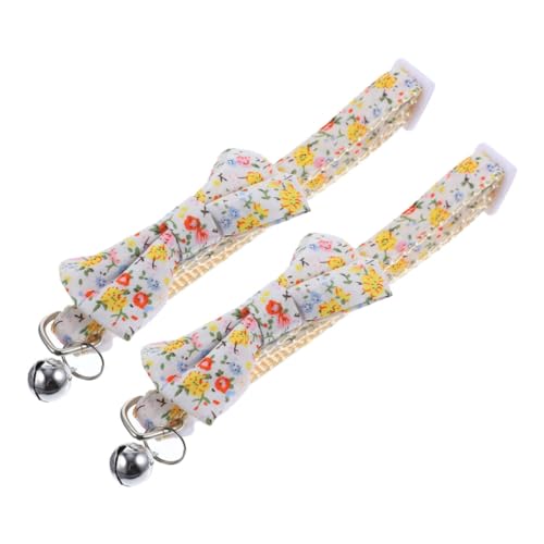 YARNOW 2stücke Verstellbares Katzenhalsband Mit Glöckchen Und Schleife Geeignet Für Alltag Und Feste Atmungsaktives Material Sicherer Verschluss Bequem Für Ihre Katze von YARNOW