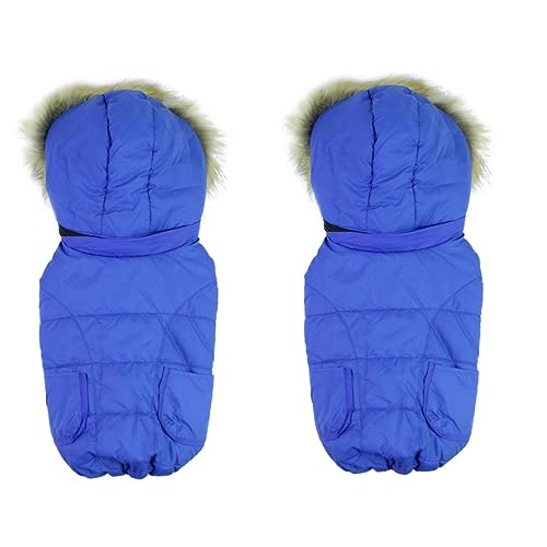 YARNOW 2st Kleidung Für Haustierhunde Kleine Hundekleidung Kleine Hundejacke Haustierkleidung Kapuzen-Sweatshirts Hundemäntel Für Kaltes Wetter Warme Jacke Mit Hut Wintermantel Baumwolle von YARNOW