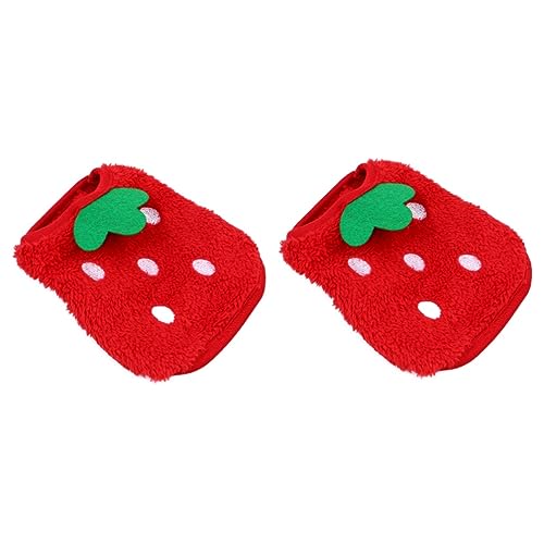 YARNOW 2st Kleidung Für Haustierkaninchen Hundehoodies Für Kleine Hunde Welpengeschirr Für Kleine Hunde Mädchen-Hoodie Haustier Geschirr Chihuahua-Geschirr Wintermantel Hasenweste Rot von YARNOW