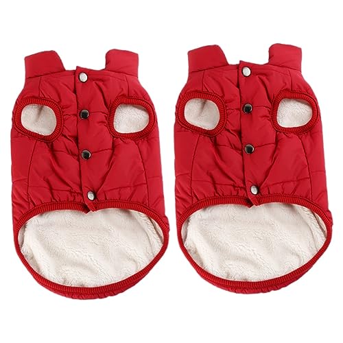 YARNOW 2st Kleine Hundekleidung Für Den Winter Baumwollkleidung Kleidung Kleidung Comdum Der Hund Hundebekleidung Winter Wattiert Winterkleidung Für Welpen Rot Herbst Und Winter Jacke YARNOW 2st Kleine Hundekleidung Für Den Winter Baumwollkleidung Kleidung Kleidung Comdum Der Hund Hundebekleidung Winter Wattiert Winterkleidung Für Welpen Rot Herbst Und Winter Jacke von YARNOW