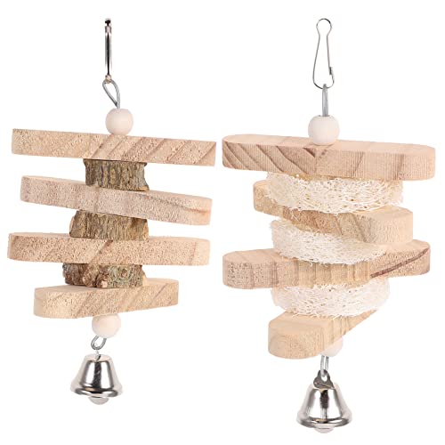 YARNOW Kuschelknochen Papageien Kauspielzeug Papagei Kauspielzeug Holz Haustier Vogel Vogel Spielzeug Papagei Beißschnur Beißspielzeug von YARNOW