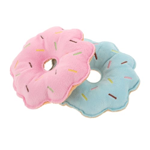 YARNOW 2er-Pack Plüsch-Donut-hundespielzeug – Beißspielzeug Für Welpen Mittelgroße Und Große Hunde – Interaktives Kauspielzeug Für Backenzähne Mit Quietschgeräuschen YARNOW 2er-Pack Plüsch-Donut-hundespielzeug – Beißspielzeug Für Welpen Mittelgroße Und Große Hunde – Interaktives Kauspielzeug Für Backenzähne Mit Quietschgeräuschen von YARNOW