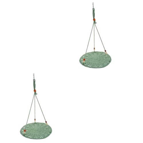YARNOW 2st Sommer Hängematte Sittichspielzeug Fensterspielzeug Leopardgecko Vogel-hängematten-Spielzeug Kreative Reptilienhängematte Spielzeug Für Meerschweinchen Baumwollseil Green YARNOW 2st Sommer Hängematte Sittichspielzeug Fensterspielzeug Leopardgecko Vogel-hängematten-Spielzeug Kreative Reptilienhängematte Spielzeug Für Meerschweinchen Baumwollseil Green von YARNOW
