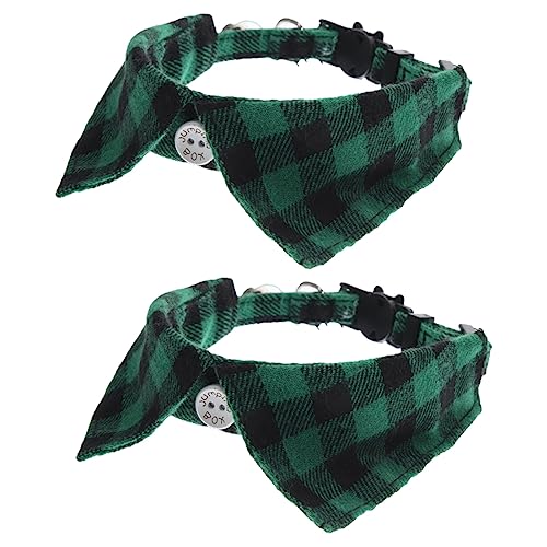 YARNOW 2st Verstellbares Katzenhalsband Katze Mit Glocke Welpenhalsbänder Verstellbarer Kätzchenkragen Weihnachtshalsbänder Für Katzen Haustier Für Katzen Abnehmbare Katze Rassen Tuch von YARNOW