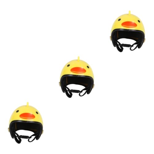 YARNOW 3stücke Hühnerhelm Für Kleine Haustiere Einstellbare Sicherheitskopfbedeckung Für Vögel Enten Und Geflügel Komfortabler Und Schützender Helm Gelb von YARNOW